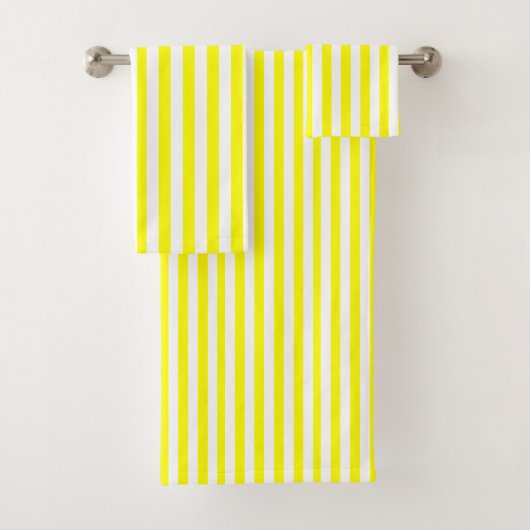 Jaune Ensoleillé et Rayures Blanches (En situation)