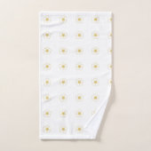 Jaune et blanc Bouteille Fleurs Ensemble de servie (Serviette à main)