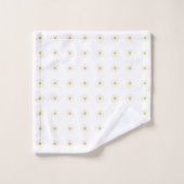 Jaune et blanc Bouteille Fleurs Ensemble de servie (Gant de toilette)