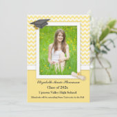 Jaune et blanc Chevron Grad Carte photo (Debout devant)