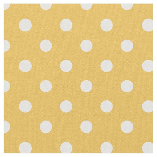Jaune et blanc pointille le tissu de | (Fermer)