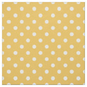 Jaune et blanc pointille le tissu de | (Échantillon)