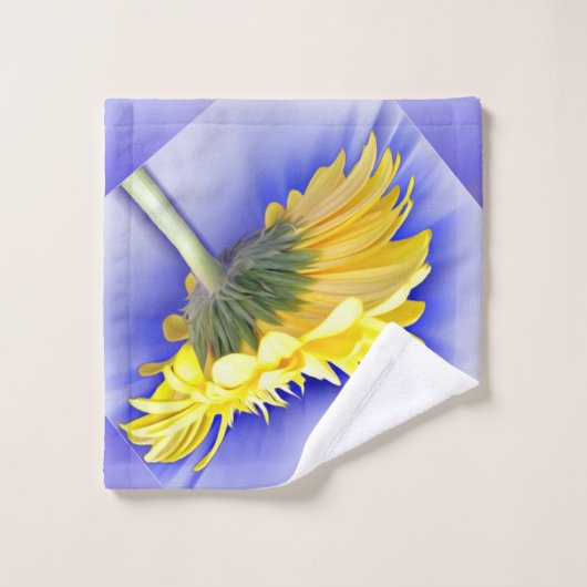 Jaune et bleu (Gant de toilette)