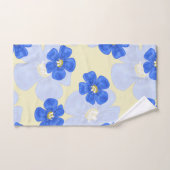 Jaune et bleu Aquarelle Jaune Jeu de Monogrammes F (Serviette à main)