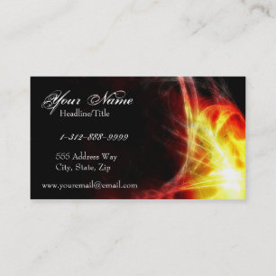 Jaune et carte de visite rouge de fractales de