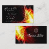 Jaune et carte de visite rouge de fractales de (Devant / Derrière)