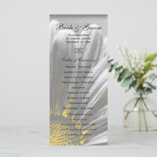 Jaune et Gris Floral Faits saillants Programme de  (Debout devant)