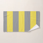 Jaune et Gris Motif moderne (Serviette à main)
