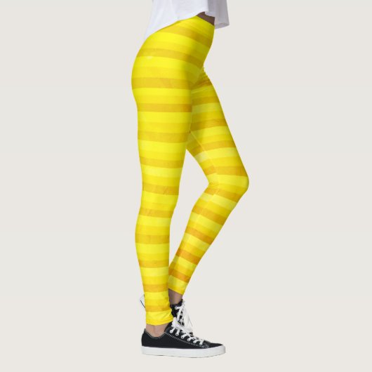 Jaune et ocre Stripes leggings (Droite)