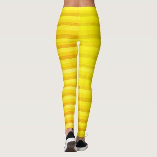 Jaune et ocre Stripes leggings (Dos)