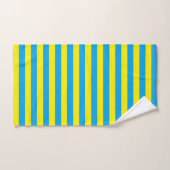 Jaune et rayures de turquoise (Serviette à main)