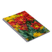 Jaune et rouge fleurit le carnet (Côté Droit)