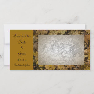 Jaune Fallen Feuilles Enregistrer le Carte photo d
