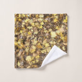 Jaune Feuilles d'Automne Jaune Serviette (Gant de toilette)