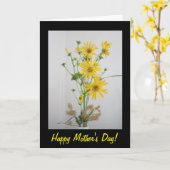 Jaune Fleur sauvage Bonne carte de fête des mères (Fleur jaune)