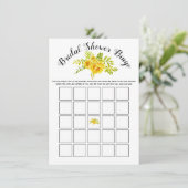 Jaune fleurs nuptiale carte de jeu (Debout devant)