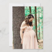 Jaune Flora Rainbow Photo Baby shower Invitation (Dos)