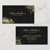 Jaune floral de carte de visite de spa à la mode (Devant / Derrière)