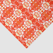 Jaune floral élégant de papier de soie de soie (Détail)