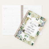 Jaune Floral Rose Business Planner (Devant avec enveloppe)