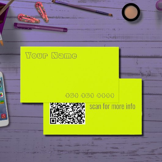jaune fluorescent - ajouter du code QR