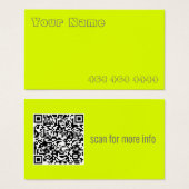 jaune fluorescent - ajouter du code QR (Devant & derrière)