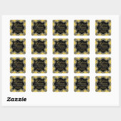 Jaune frais +noir est Enregistrer les stickers Dat (Feuille)