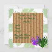 JAUNE FROG AVEC LIZARD CUTE Kids Invitation (Dos)