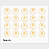 Jaune gâteau de mariage faveur tag étiquette (Feuille)