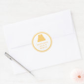 Jaune gâteau de mariage faveur tag étiquette (Enveloppe)