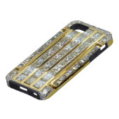 Jaune Gold et Diamond Art iPhone 5 Coque (Bas)