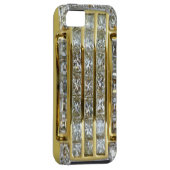 Jaune Gold et Diamond Art iPhone 5 Coque (Dos/Droit)