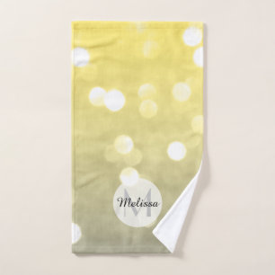 Jaune gris brillant livre abstrait Monogramme
