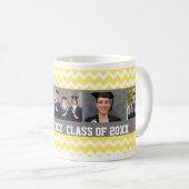 Jaune gris de photo de tasse faite sur commande (Devant droit)