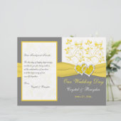 Jaune, Gris, Flore Blanche, Programme de mariage d (Debout devant)