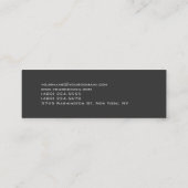 Jaune gris moderne Monogramme Carte de visite ordi (Dos)