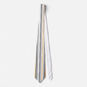 Jaune, Gris, Orange, Crème Retro Cravate striée