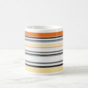 Jaune, Gris, Orange, Crème Retro Mug