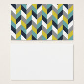 Jaune Gris Vert Bleu Marine Herringbone Chevron (Devant & derrière)