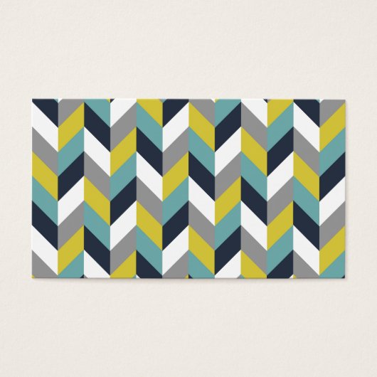 Jaune Gris Vert Bleu Marine Herringbone Chevron (Devant)