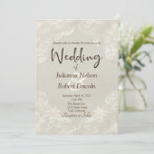 Jaune gris vintage doré blanc invitation (Debout devant)