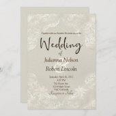 Jaune gris vintage doré blanc invitation (Devant / Derrière)