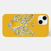 Jaune Guardian Angel Art coque iphone personnalisé (Verso (horizontal))