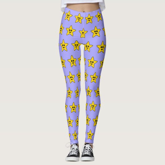 Jaune Happy Star Leggings (Devant)