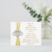 Jaune Infinity Coeur Bachelorette Invitation (Debout devant)