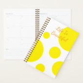 Jaune Joli Planificateur Cercle Life Est Belle (Devant avec enveloppe)