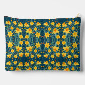 Jaune jonquille Florale Nom personnalisé Sac d'acc (Verso)