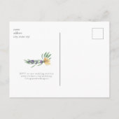 Jaune & Lavande Faire-part de mariage budgétaire F (Dos)