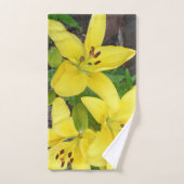 Jaune Lilly Photo Conçu Serviette De Bain Ensemble (Serviette à main)
