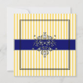 JAUNE+MARINE BLEUE STRIPS INVITATIONS DE MARIAGE (Dos)